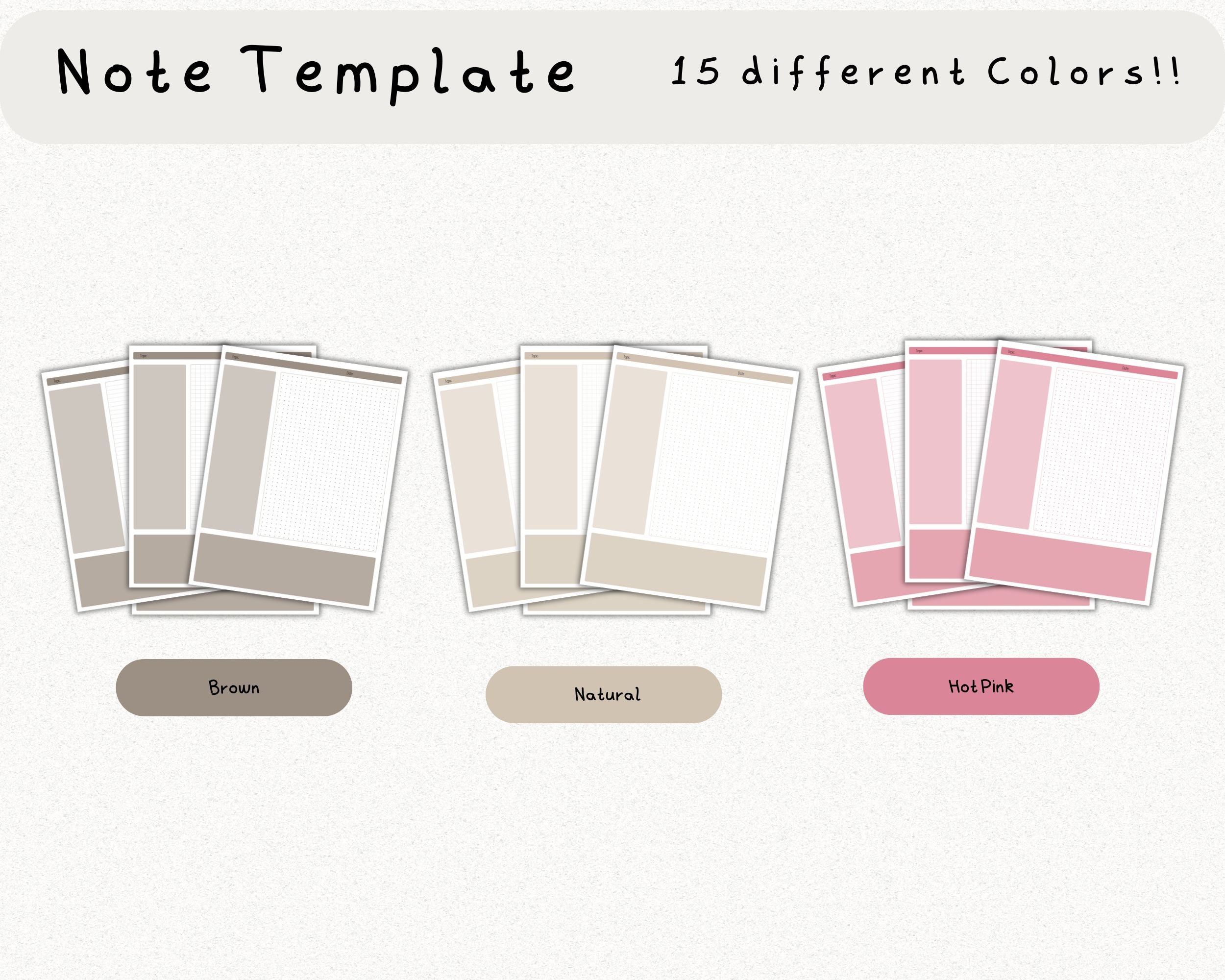 Digital Cornell Note Template Bundle for iPad Note Taking Study ...