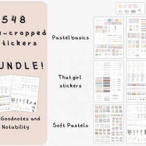 digital planner stickers for goodnotes and notability aesthetic precropped png sticker bundle for ipad note taking journal planning