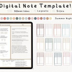 Digital Note Template, Cornell Notes, Student Note Taking, iPad ...