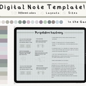 cyfrowy pakiet szablonów notatek Cornell do robienia notatek na iPadzie, zeszyt do nauki, kompatybilny z notatkami akademickimi GoodNotes dla Notability Portrait