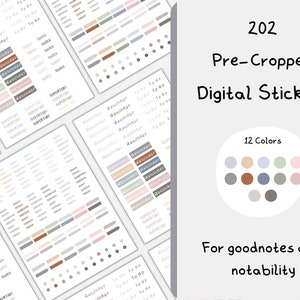 digital planner stickers for goodnotes and notability aesthetic precropped png sticker bundle for ipad note taking journal planning