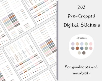 digital planner stickers for goodnotes and notability aesthetic precropped png sticker bundle for ipad note taking journal planning