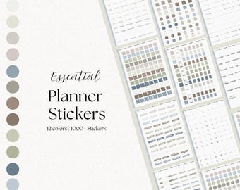 Pegatinas de planificador digital para GoodNotes y Notability, paquete de pegatinas PNG precortadas estéticas para iPad, toma de notas, diario y planificación.