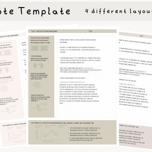 Digital Note Template, Cornell Notes, Student Note Taking, iPad ...