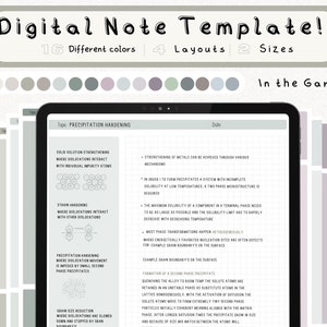 cyfrowy pakiet szablonów notatek Cornell do robienia notatek na iPadzie, zeszyt do nauki, kompatybilny z notatkami akademickimi GoodNotes dla Notability Portrait