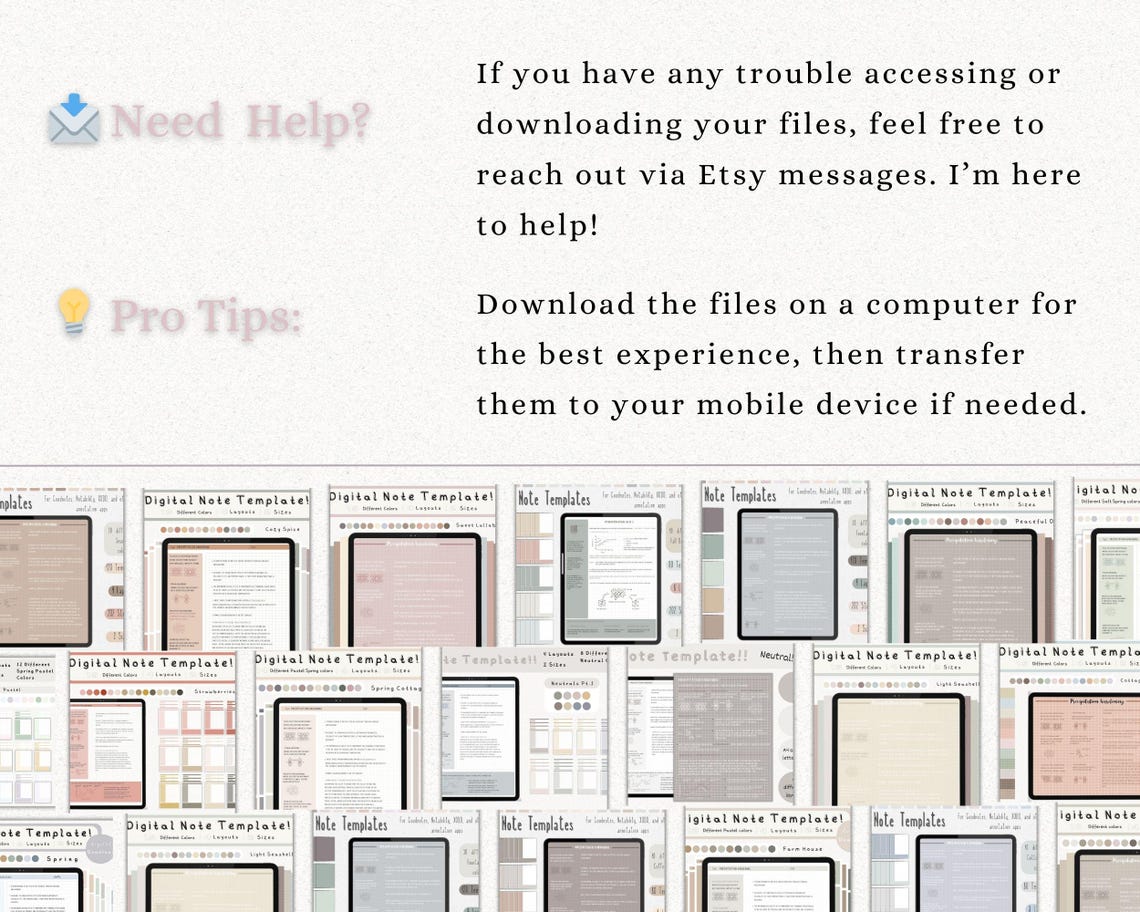 Digital Cornell Note Template Bundle for iPad Note Taking Study ...