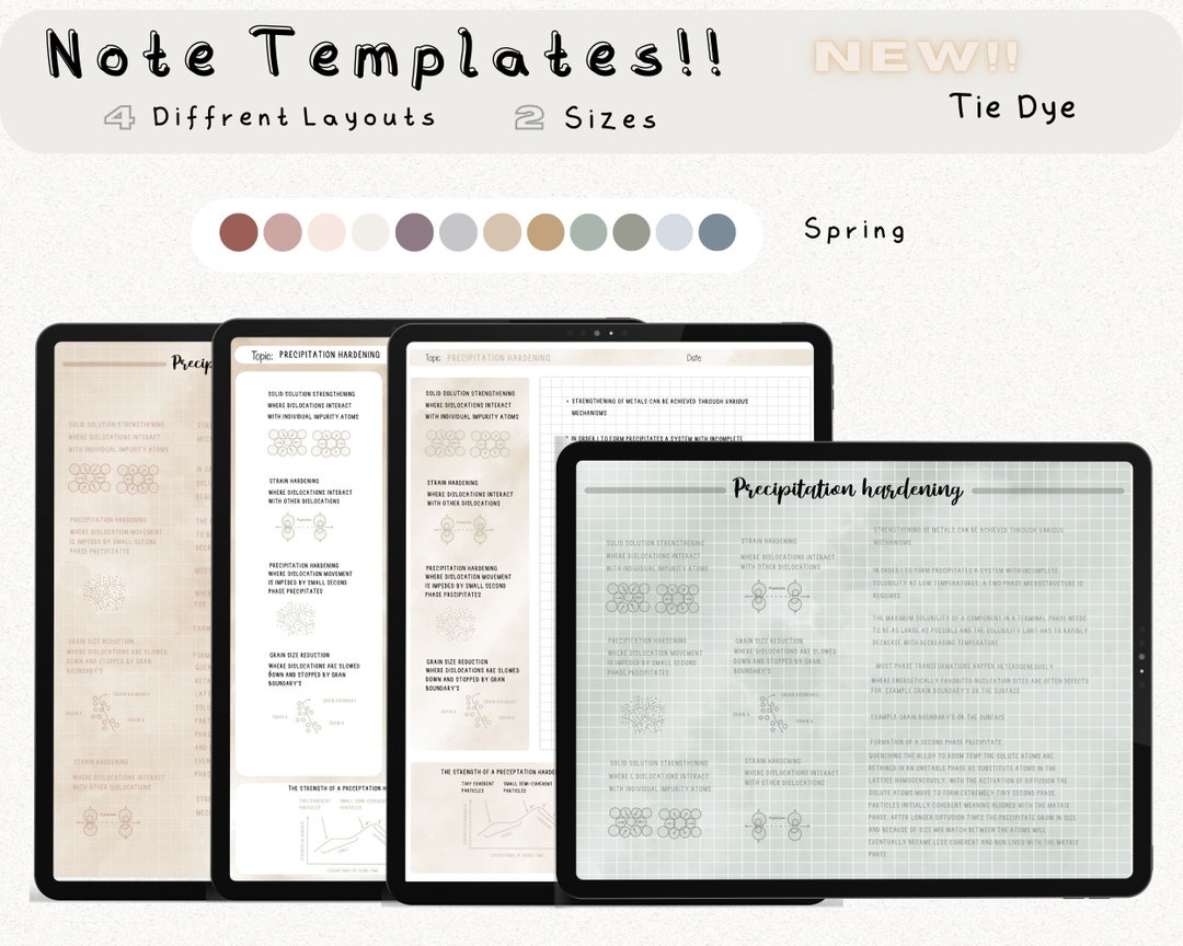 Digital Cornell Note Template Bundle for iPad Note Taking Study ...
