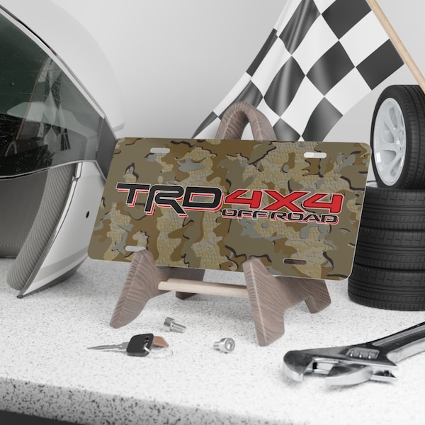 Custom Vanity Plate Tag With Valo And TRD Offroad