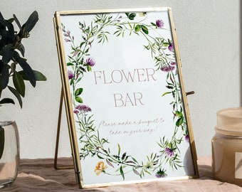 Printable Flower Bar Sign - Etsy