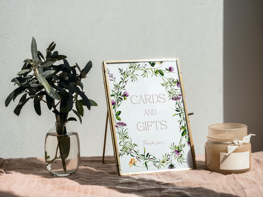 Wildflowers Wedding Printable Sign Cards and Gifts Garden Greenery ...