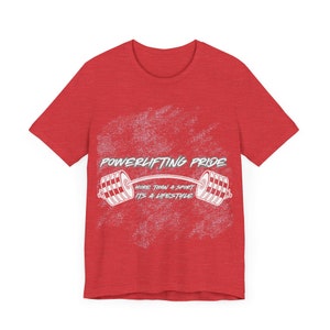 Powerlifting Pride TShirt For Men Oversized Gym Shirt Up To 4XL Unisex Jersey Short Sleeve Tee For Him Limited Edition Gym Top Gift Idea image 7