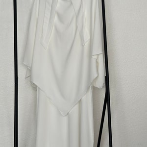 2 piece Khimar set Medina fabric White