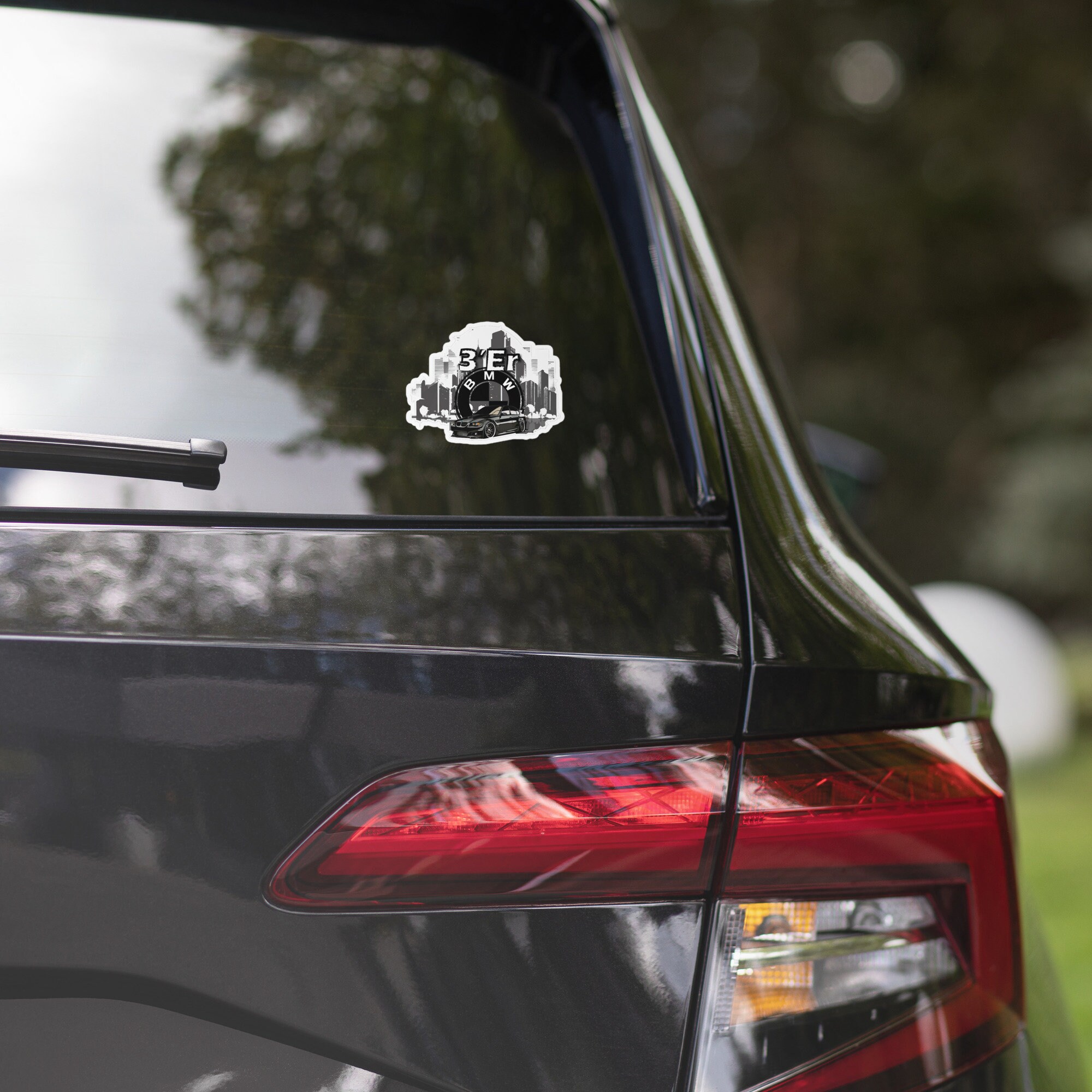 3d Abs Chrome Noir Logo 320i 320d Emblème Lettres Voiture Badge Autocollant  De Coffre Autocollant Pour Bmw E46 E90 E91 E92 E30 E36 F30 Accessoires