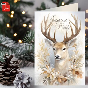 Kerstkaart met gedicht - Opvouwbare kaart + eenvoudige dubbelzijdige versie - Standaardformaten 12,7x17,8 cm - Digitaal product