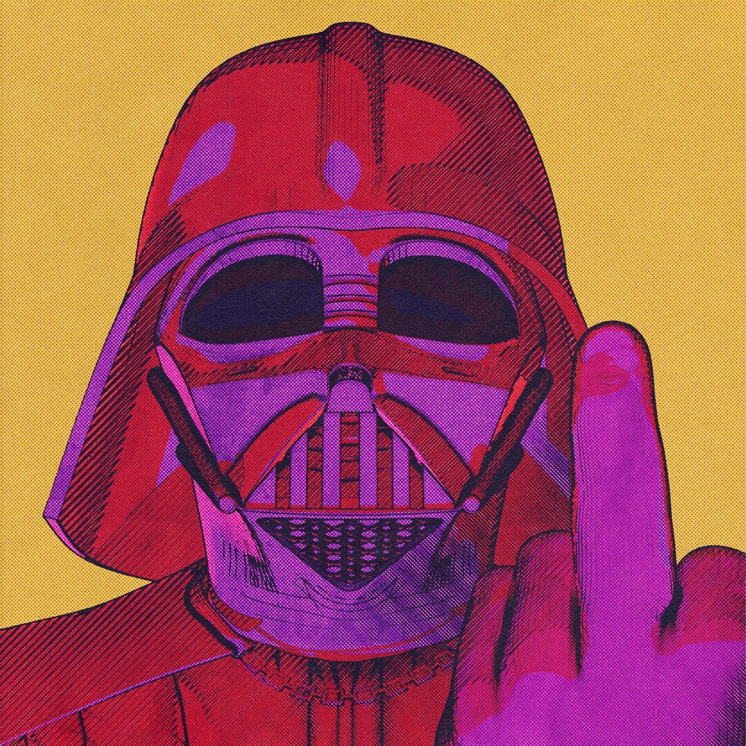 The Vader Flick Print, Halftone Pattern - Etsy