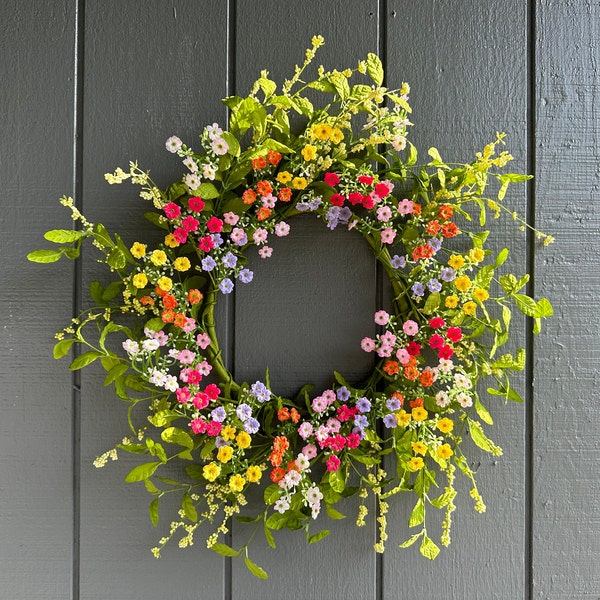 20" Spring Daisy Floral Wreath | Colorful Wreath for Summer | Spring Floral Wreath | Door Wreath | Daisy Wreath |