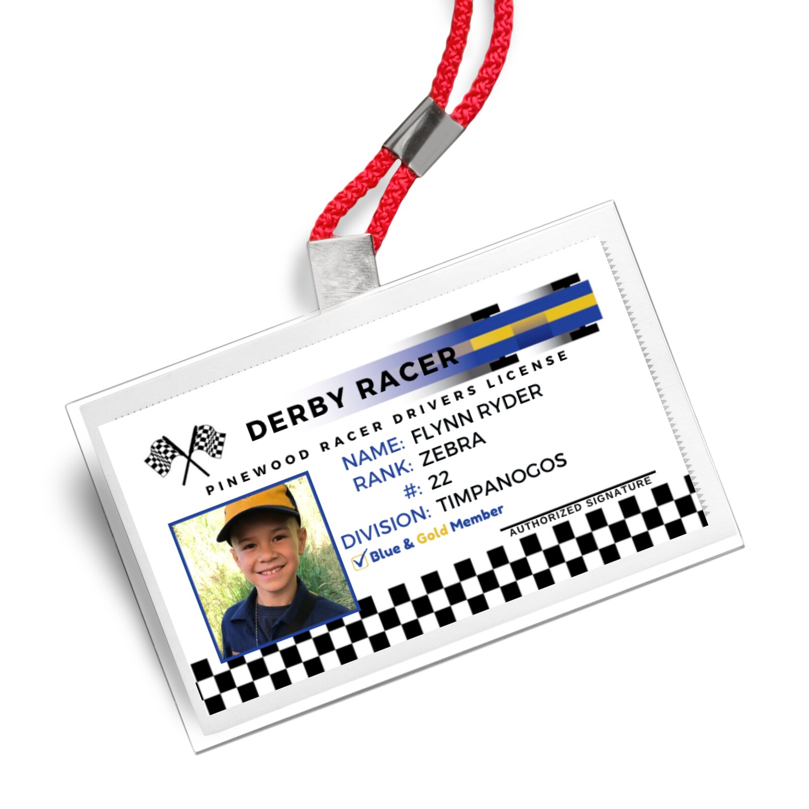 Editable Drivers License Pinewood Race Car Derby Race Car Party Derby