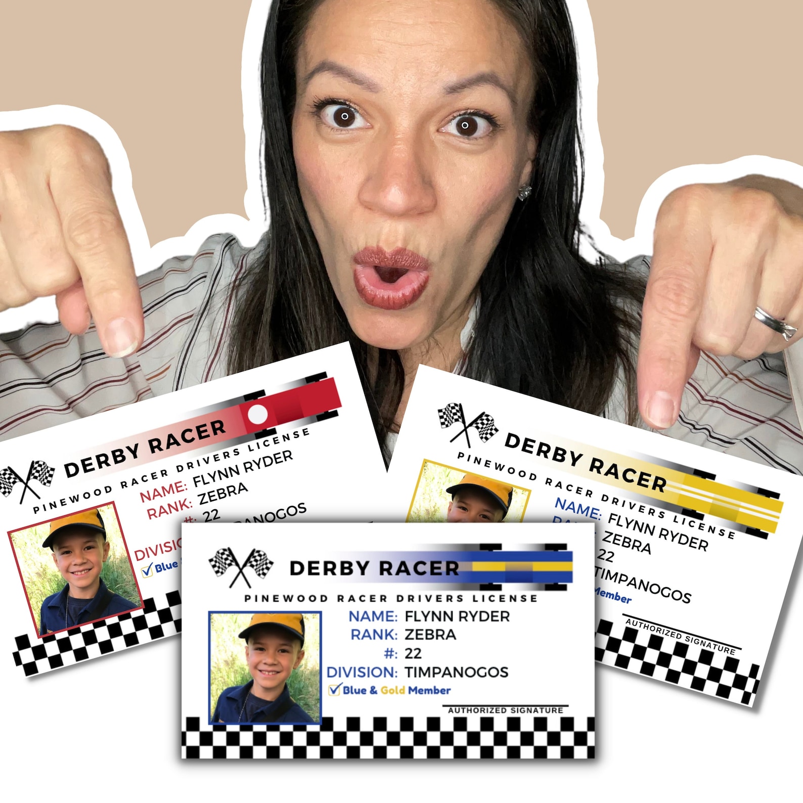 Editable Drivers License Pinewood Race Car Derby Race Car Party Derby