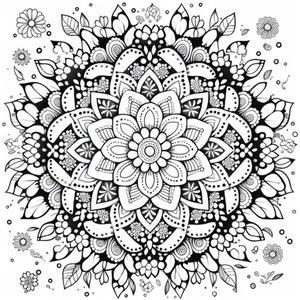 65 Floral Mandalas: Coloring Book for Adults