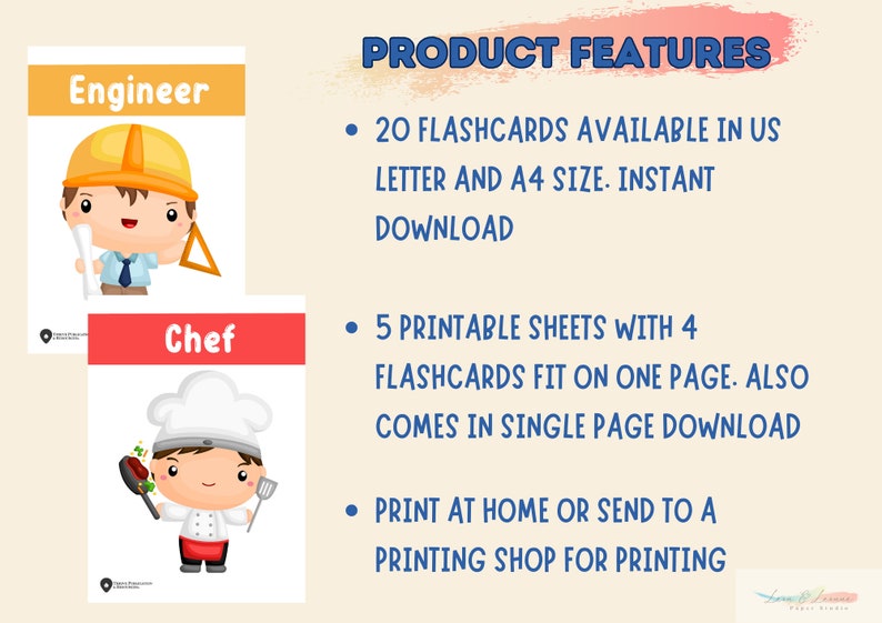 Community Helpers Flashcards Digital Template - Etsy