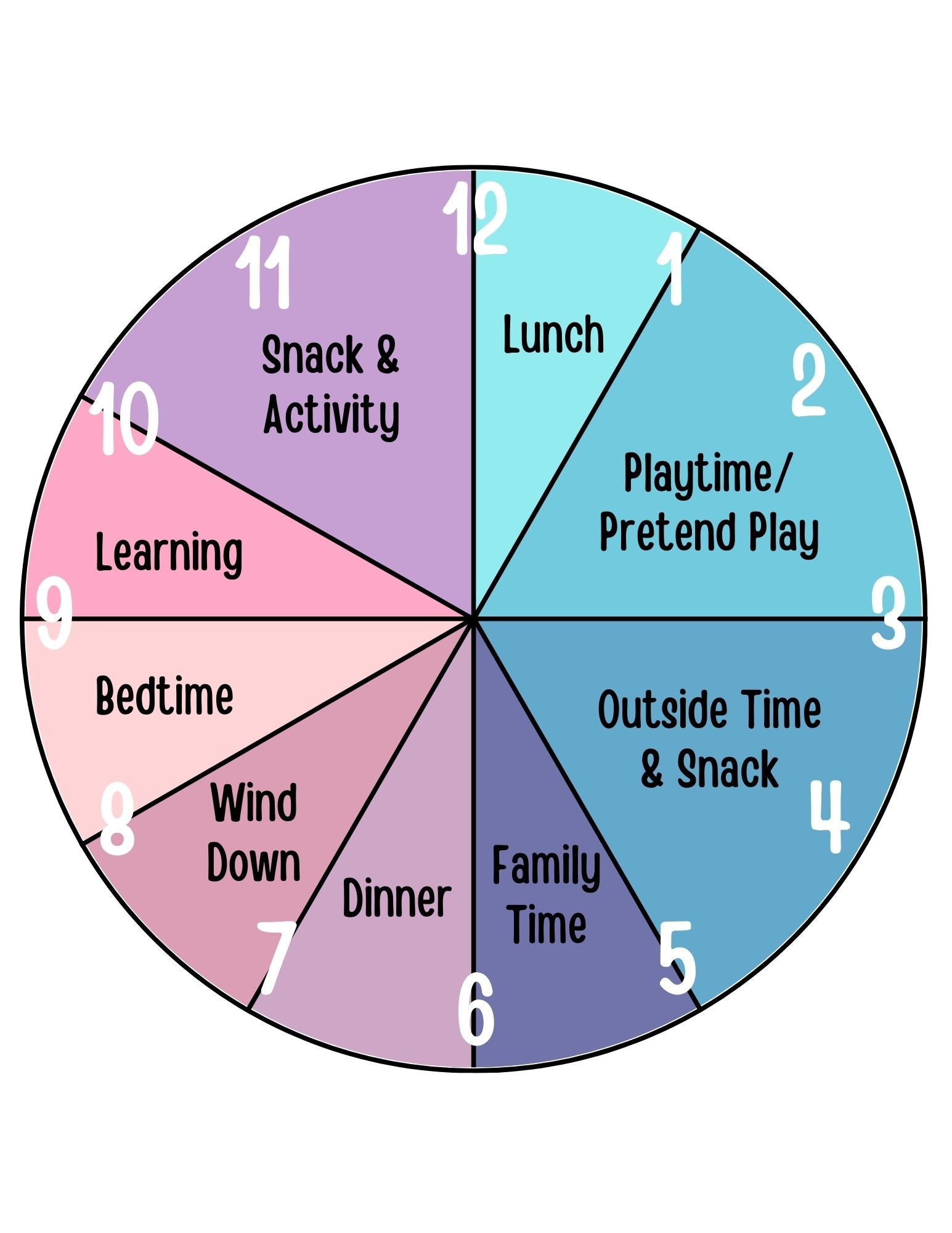 Digital Editable Summer Clock Schedule Template Printable Etsy Australia