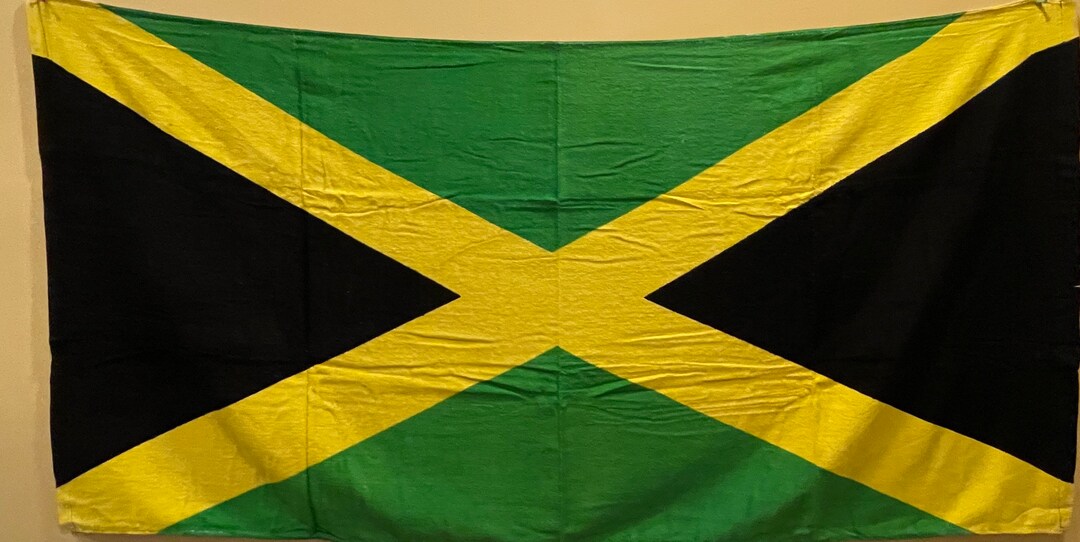 Jamaican Country Flag Beach and Home Towel 100cotton Material Etsy