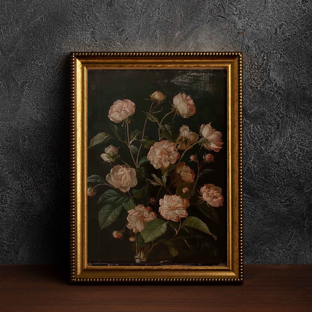 Moody Vintage Wall Art Vintage Moody Vintage Floral Art Print Moodie ...