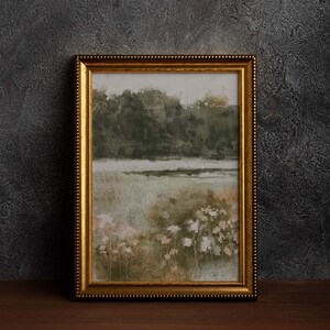 Sommer Wiese Wildblumen Gemälde Frühling Druckbare Wand Kunst Landschaft Druck Große Wand Dekor Digitaldruck