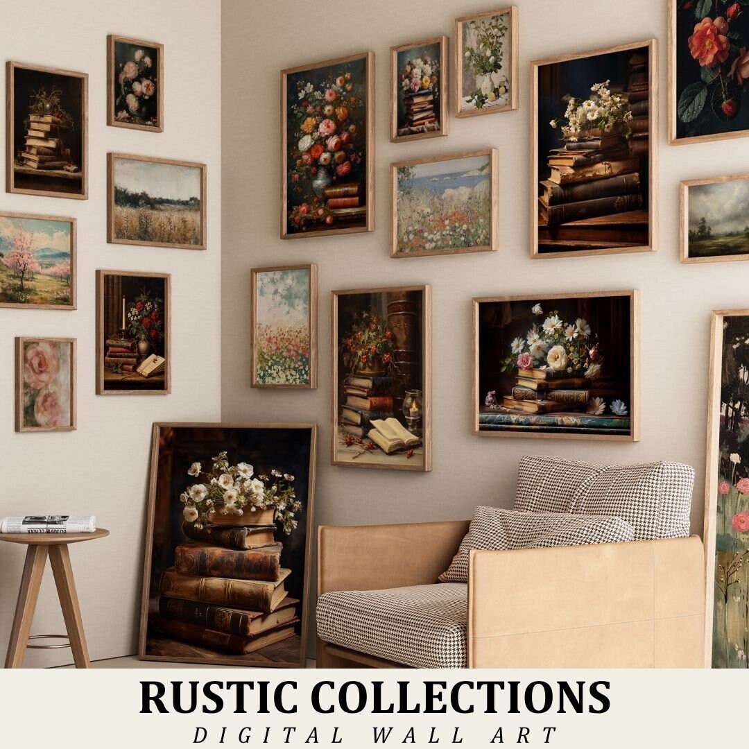 Mega Bundle of Vintage Printable Rustic Wall Art Prints Set of 180 ...