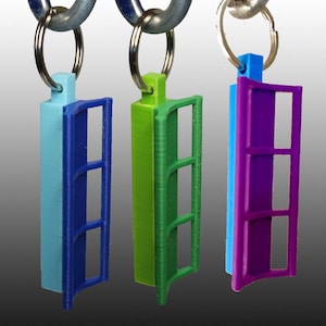 3D Printed Multicolor Roller Coaster Track Keychain - Inspired by B&M