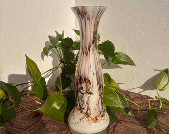 Vintage Friedrich Glass Vase: Mid-Century Modern Murano Style Decor