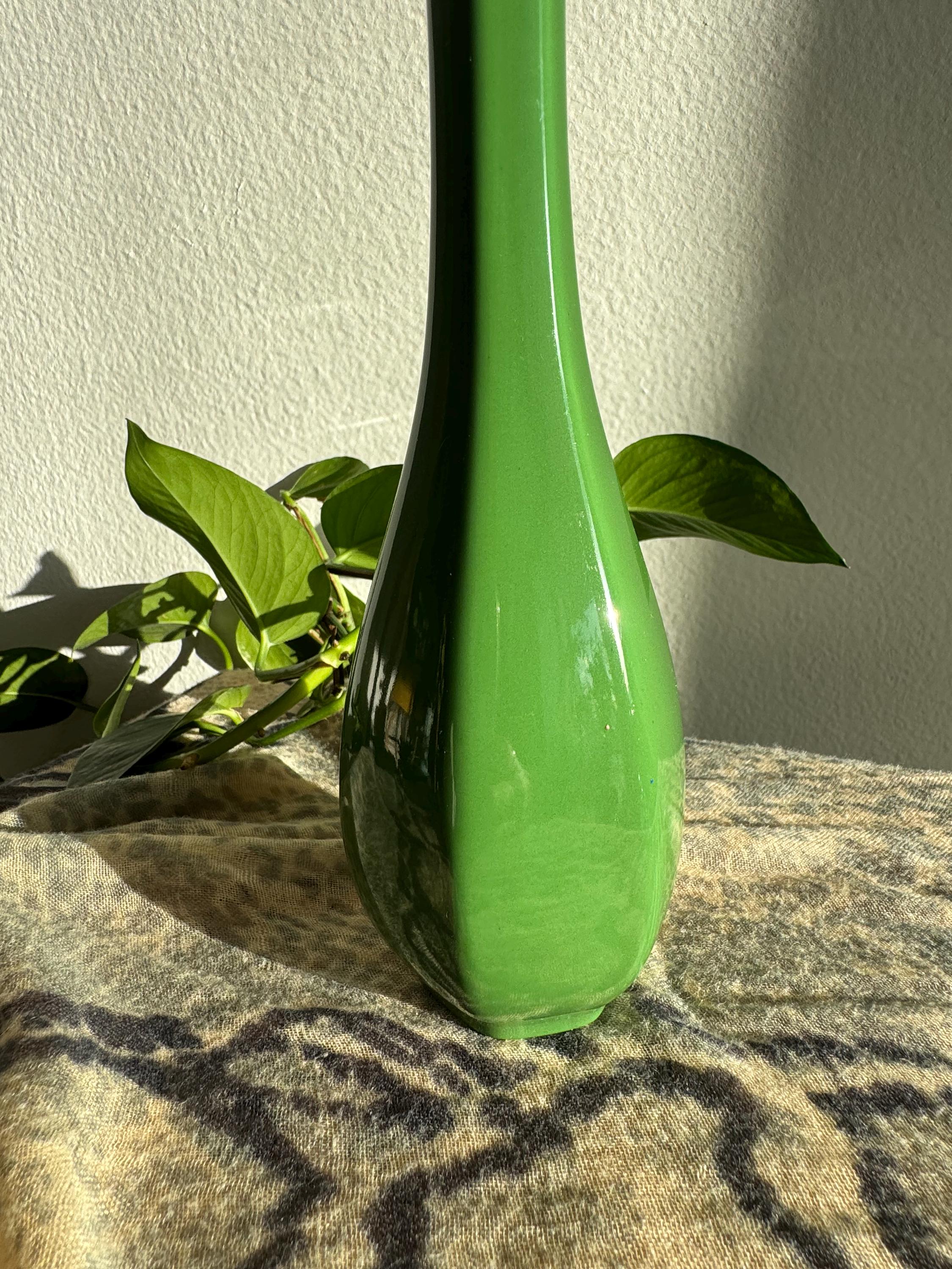 Vintage MCM Green Pottery Vase Propagation Plants Bud Home Decor - Etsy