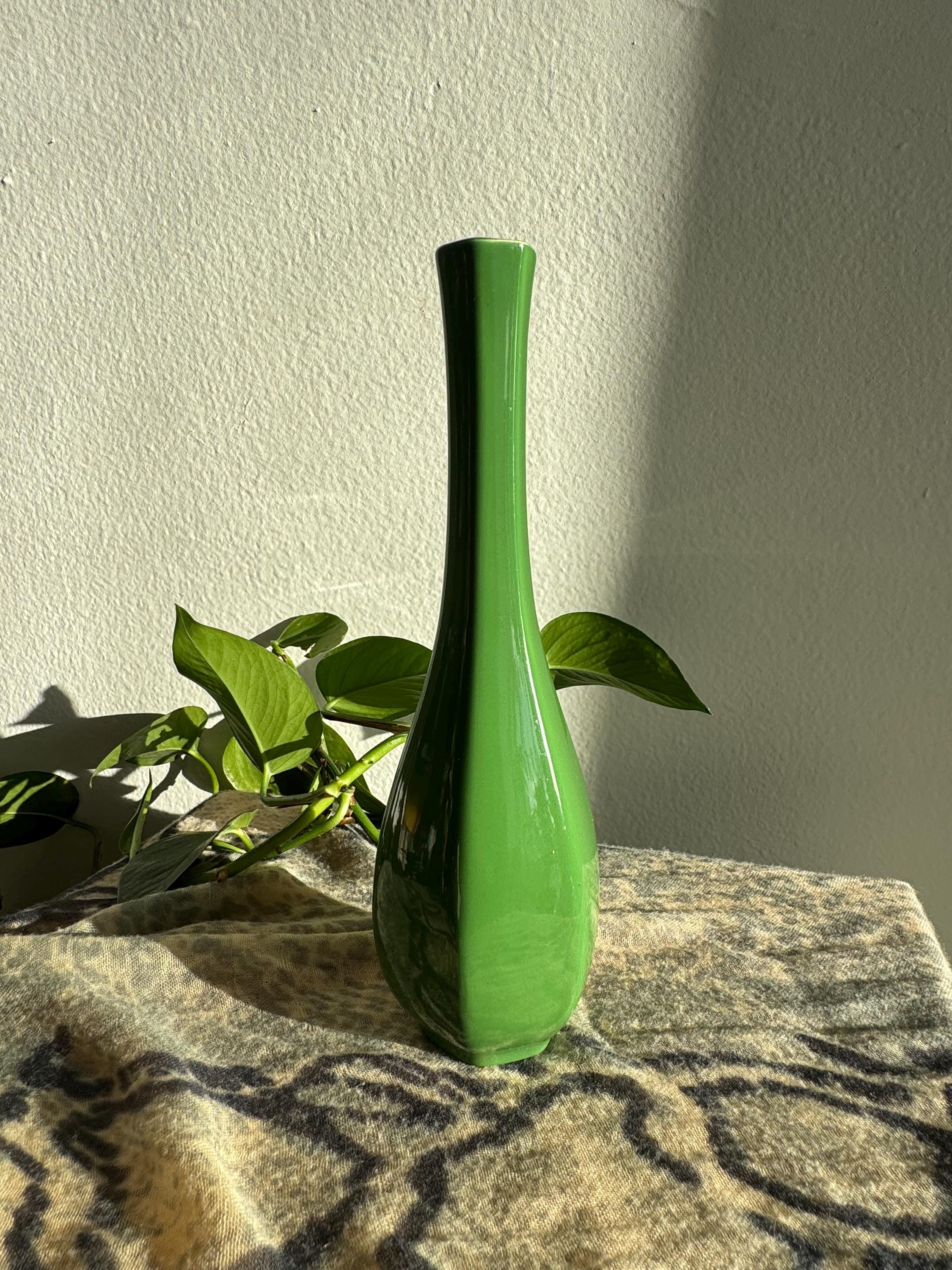 Vintage MCM Green Pottery Vase Propagation Plants Bud Home Decor - Etsy