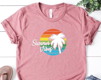 Vintage Summer Vibes Shirt, Graphic Summer Tee, Hello Summer Shirt, Beach Shirt, Vacation Shirt, Summer Vacation, Summer Tee, Summer tshirt