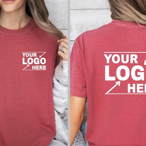 T-shirt personnalisé avec logo couleurs confort ici, chemise logo personnalisée, chemise logo couleurs confort ici, chemise design personnalisé, t-shirt logo d'équipe, votre logo ici