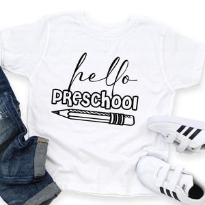 Hello Preschool Shirt, First Day of School, Preschool Shirt, Preschool Teacher Shirt, Back to School Shirt, Pre-k Shirt, Preschool Outfit