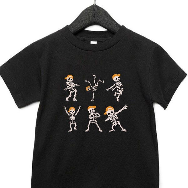 Kids Dancing Skeleton Halloween Shirt, Boys Halloween Shirt, Girls Halloween Shirt, Halloween Shirts for Kids, Dancing Skeleton Shirt