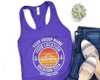 Custom Vacation Tank tops, Custom Summer Tanks, Custom Family Vacation Shirts, Personalized Family Shirt, Matching Family Summer Tanks