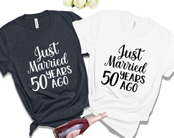 50th wedding anniversary shirt, Just Married 50 Years Ago Shirt, Gift for 50 Years Wedding Anniversary Shirt, Married For 50 Years Shirt