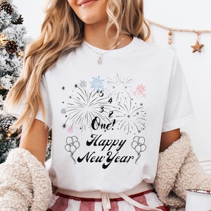 T-shirt bonne année 2025, chemise du Nouvel An compte à rebours, manches longues du Nouvel An, t-shirt Hello 2025, t-shirt fête du nouvel an, cadeau de bonne année