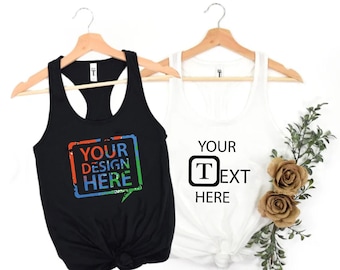 Custom Tank Top, Custom Text Tank, Bridal Party Tanks, Custom Design Shirt, Personalized Shirt, Unisex Custom Tank Tops, Business Logo Shirt