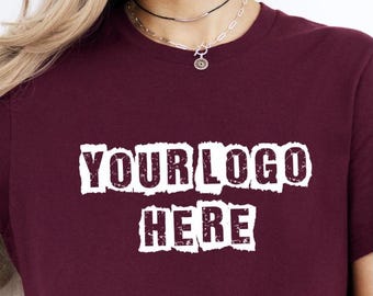 Custom Bell Canvas Your Logo Here T Shirt, Customizable Business T-Shirt, Custom Logo Shirts, Custom Shirt, Personalized Bella Canvas Shirts