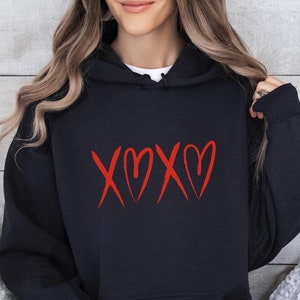 XOXO Valentines Sweatshirt, Cute Valentine&#39;s Day Hoodie, Girlfriend Valentine Sweater, Love Sweatshirt, Xoxo Sweatshirt, Love Shirt