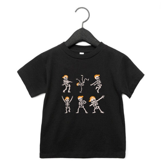 Kids Dancing Skeleton Halloween Shirt, Boys Halloween Shirt, Girls Halloween Shirt, Halloween Shirts for Kids, Dancing Skeleton Shirt