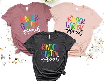 Kindergarten Squad Shirt, Kindergarten Teacher Shirt, Kindergarten Shirt, back to school shirt, kindergarten outfit, kindergarten gift shirt