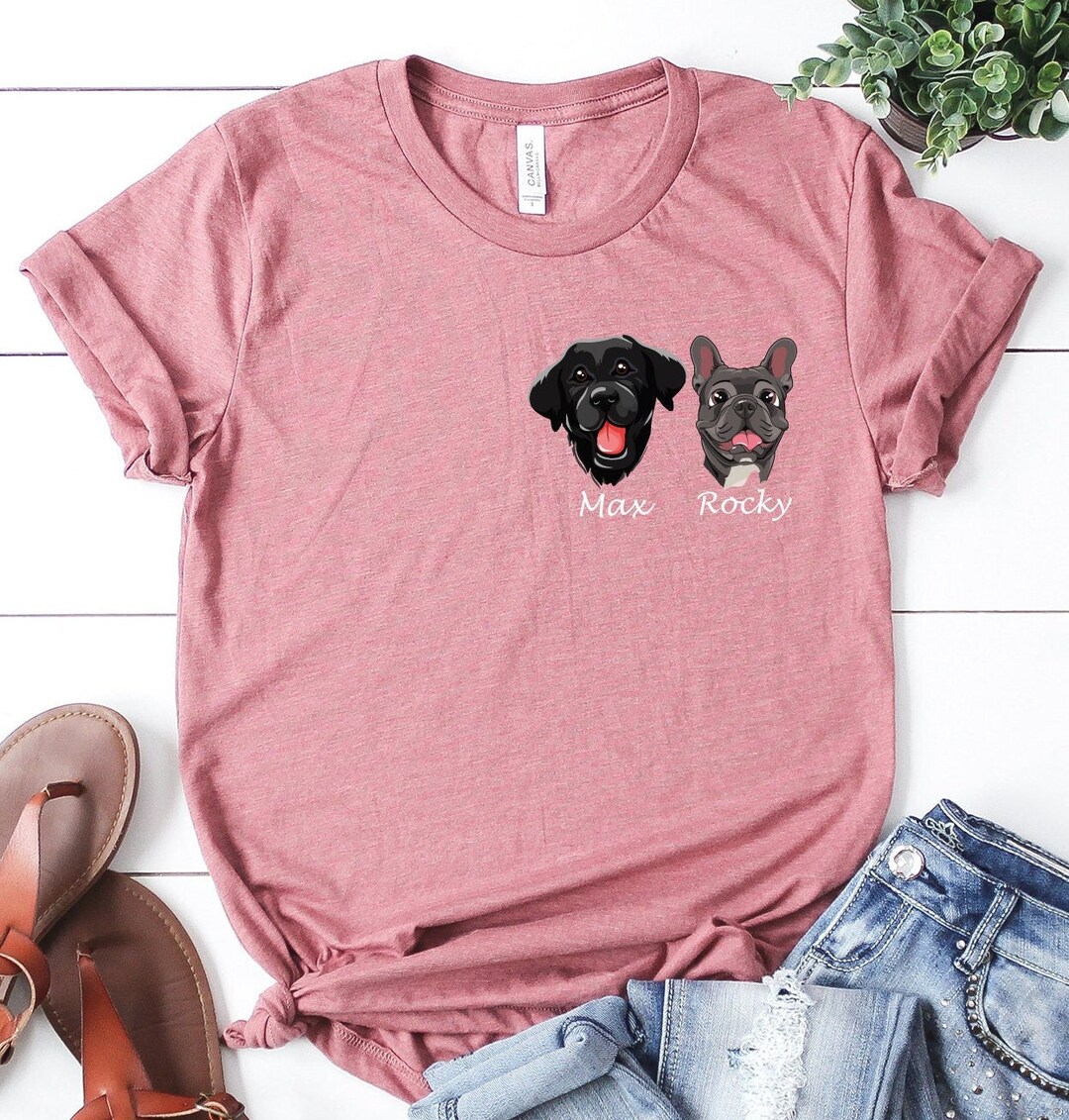 Custom Dog Face Shirt Personalized Dog Shirt Dog Lovers Gift Etsy