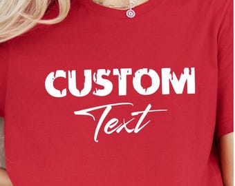 Custom Text Bella Canvas T Shirt, Customizable Business Shirt, Custom Logo Shirts, Logo Shirt, Personalized Bella Shirt, Custom Unisex Shirt