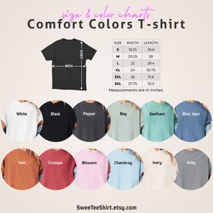 a t - shirt with different colors and sizes