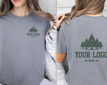 Comfort Colors Custom Logo Design Shirt, Personalized Logo Shirt, Custom Design Shirt, Custom Text Shirt, Your Business Logo, Team Logo Tee