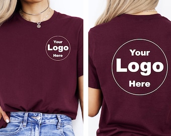 Custom Bell Canvas T Shirt, Customizable Business Shirt, Custom Logo Shirt, Custom Text Shirt, Personalized Bella Shirt, Custom Unisex Shirt
